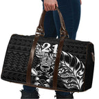 New Zealand Rugby Warrior Custom Travel Bag Black Fern Taniko Motif - Aussie Hoodie