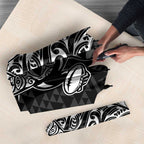 New Zealand Rugby Warrior Custom Umbrella Black Fern Taniko Motif - Aussie Hoodie