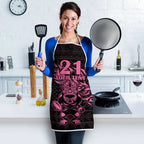 New Zealand Rugby Warrior Custom Apron Pink Fern Taniko Motif - Aussie Hoodie