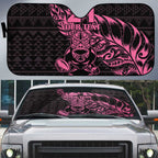 New Zealand Rugby Warrior Custom Auto Sun Shade Pink Fern Taniko Motif - Aussie Hoodie
