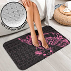 New Zealand Rugby Warrior Custom Bathroom Set Pink Fern Taniko Motif - Aussie Hoodie