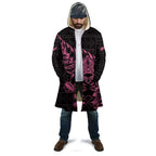 New Zealand Rugby Warrior Custom Cloak Pink Fern Taniko Motif - Aussie Hoodie