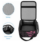 New Zealand Maori Rugby Warrior Custom Lunch Bag Pink Fern Taniko Motif