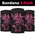 New Zealand Rugby Warrior Custom Neck Gaiter Pink Fern Taniko Motif - Aussie Hoodie