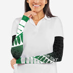 Green Silver Fern Spirit Taniko Tukutuku Personalised Arm Sleeves - Aussie Hoodie