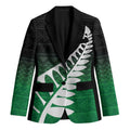 Green Silver Fern Spirit Taniko Tukutuku Personalised Blazer - Aussie Hoodie