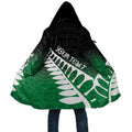Green Silver Fern Spirit Taniko Tukutuku Personalised Cloak - Aussie Hoodie