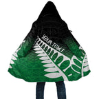Green Silver Fern Spirit Taniko Tukutuku Personalised Cloak - Aussie Hoodie