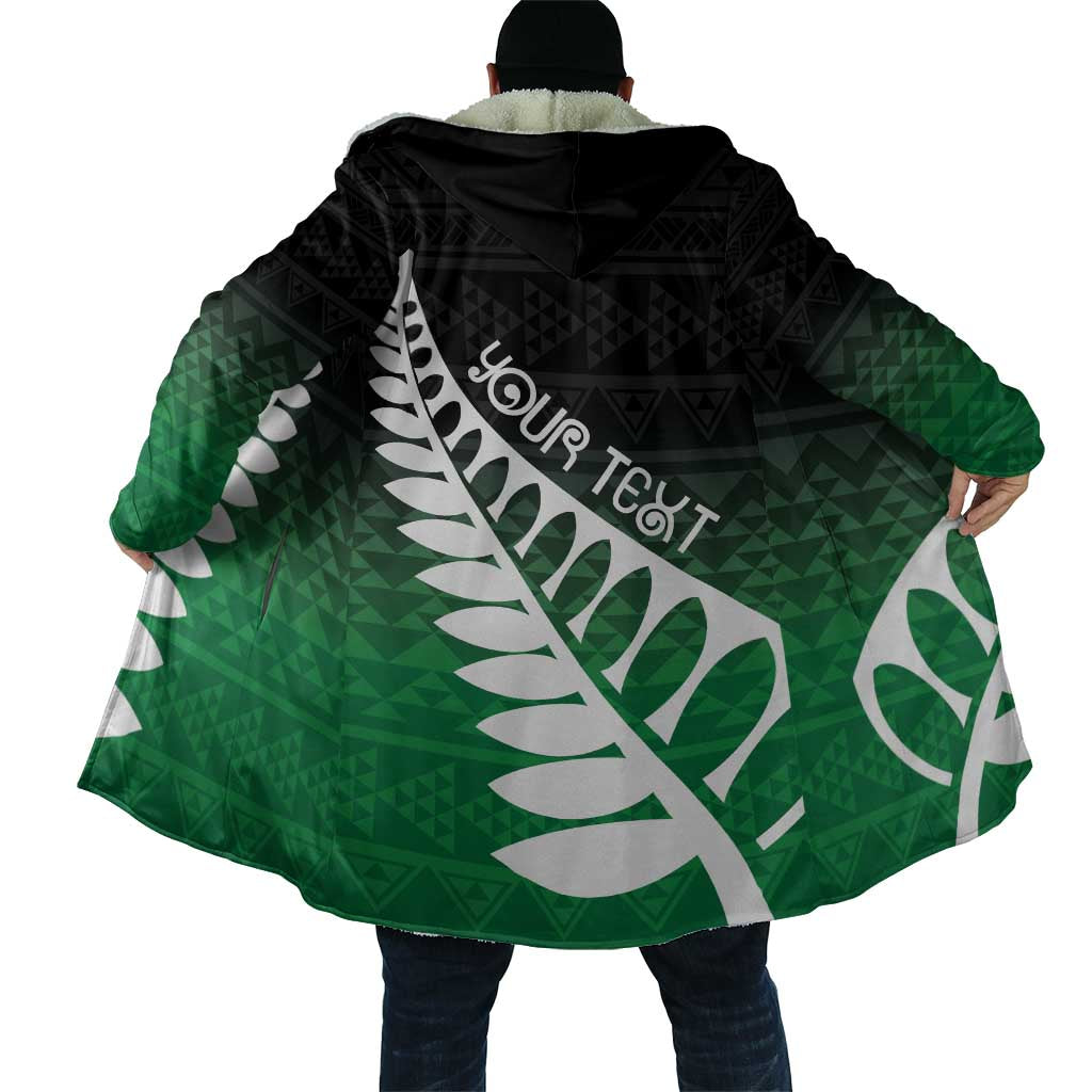 Green Silver Fern Spirit Taniko Tukutuku Personalised Cloak - Aussie Hoodie