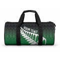 Green Silver Fern Spirit Taniko Tukutuku Personalised Duffle Bag
