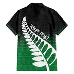 Green Silver Fern Spirit Taniko Tukutuku Personalised Hawaiian Shirt