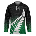Green Silver Fern Spirit Taniko Tukutuku Personalised Hockey Jersey - Aussie Hoodie