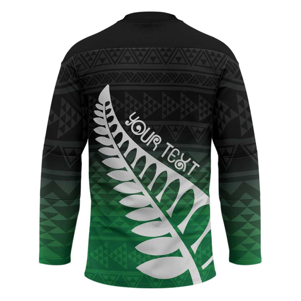 Green Silver Fern Spirit Taniko Tukutuku Personalised Hockey Jersey - Aussie Hoodie