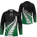 Green Silver Fern Spirit Taniko Tukutuku Personalised Hockey Jersey - Aussie Hoodie