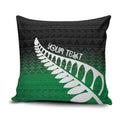 Green Silver Fern Spirit Taniko Tukutuku Personalised Pillow Cover - Aussie Hoodie