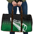 Green Silver Fern Spirit Taniko Tukutuku Personalised Travel Bag - Aussie Hoodie