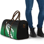 Green Silver Fern Spirit Taniko Tukutuku Personalised Travel Bag - Aussie Hoodie