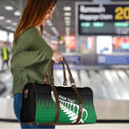 Green Silver Fern Spirit Taniko Tukutuku Personalised Travel Bag - Aussie Hoodie