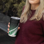 Green Silver Fern Spirit Taniko Tukutuku Personalised Tumbler Cup