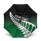Green Silver Fern Spirit Taniko Tukutuku Personalised Umbrella - Aussie Hoodie