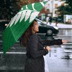 Green Silver Fern Spirit Taniko Tukutuku Personalised Umbrella - Aussie Hoodie