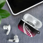 Pink Silver Fern Spirit Taniko Tukutuku Personalised AirPods Case - Aussie Hoodie