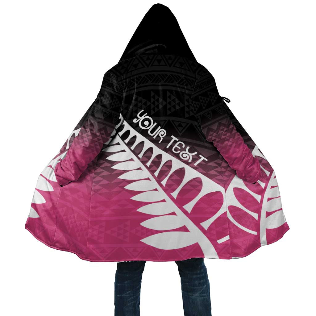 Pink Silver Fern Spirit Taniko Tukutuku Personalised Cloak - Aussie Hoodie