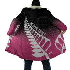 Pink Silver Fern Spirit Taniko Tukutuku Personalised Cloak - Aussie Hoodie