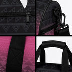 Pink Silver Fern Spirit Taniko Tukutuku Personalised Duffle Bag