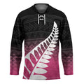 Pink Silver Fern Spirit Taniko Tukutuku Personalised Hockey Jersey - Aussie Hoodie