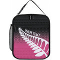 Pink Silver Fern Spirit Taniko Tukutuku Personalised Lunch Bag