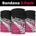 Pink Silver Fern Spirit Taniko Tukutuku Personalised Neck Gaiter - Aussie Hoodie