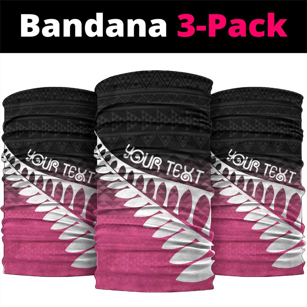 Pink Silver Fern Spirit Taniko Tukutuku Personalised Neck Gaiter - Aussie Hoodie