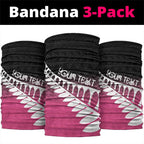 Pink Silver Fern Spirit Taniko Tukutuku Personalised Neck Gaiter - Aussie Hoodie
