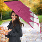 Pink Silver Fern Spirit Taniko Tukutuku Personalised Umbrella - Aussie Hoodie
