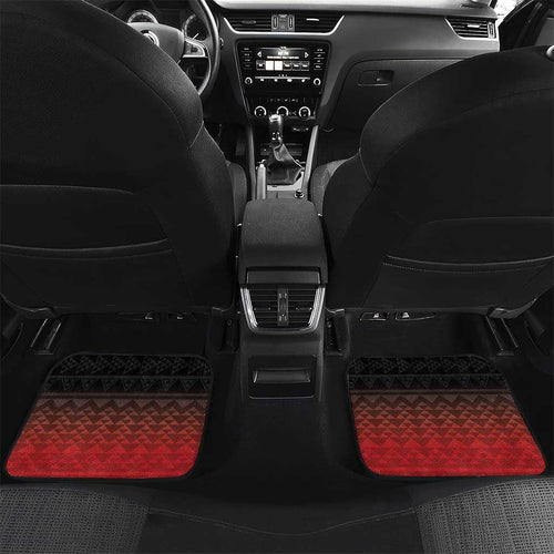 Red Silver Fern Spirit Taniko Tukutuku Personalised Car Mats