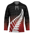 Red Silver Fern Spirit Taniko Tukutuku Personalised Hockey Jersey - Aussie Hoodie