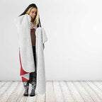 Red Silver Fern Spirit Taniko Tukutuku Personalised Hooded Blanket