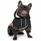 Red Silver Fern Spirit Taniko Tukutuku Personalised Pet Hoodie