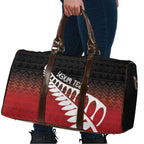 Red Silver Fern Spirit Taniko Tukutuku Personalised Travel Bag - Aussie Hoodie