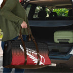 Red Silver Fern Spirit Taniko Tukutuku Personalised Travel Bag - Aussie Hoodie