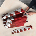 Red Silver Fern Spirit Taniko Tukutuku Personalised Umbrella - Aussie Hoodie