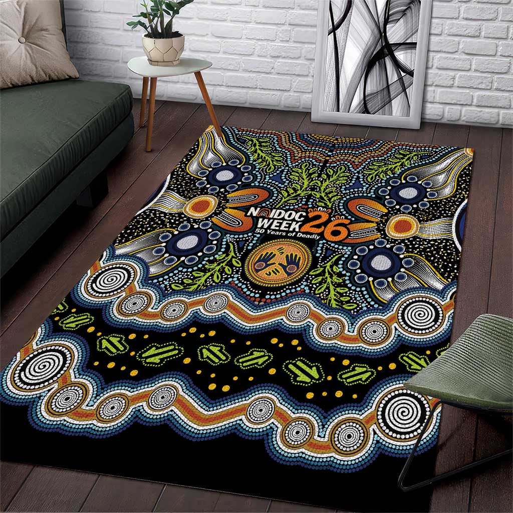 NAIDOC Deadly 50 Years Area Rug Aboriginal and Torres Strait Islander