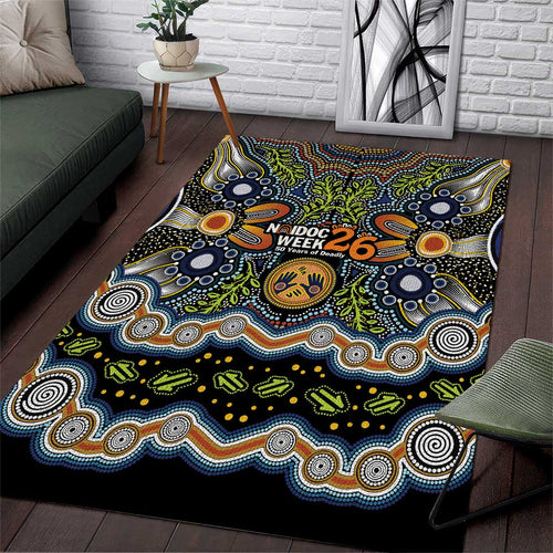 NAIDOC Deadly 50 Years Area Rug Aboriginal and Torres Strait Islander