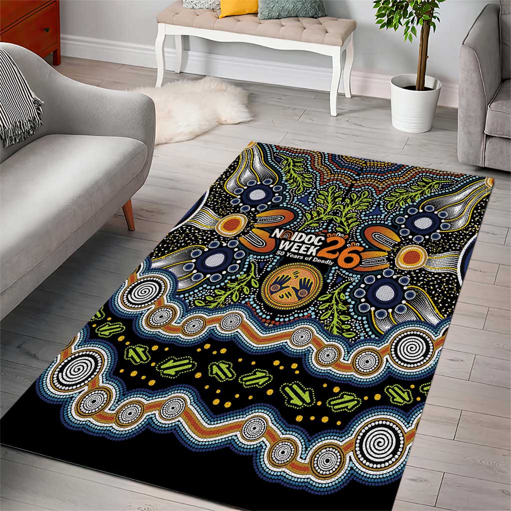 NAIDOC Deadly 50 Years Area Rug Aboriginal and Torres Strait Islander