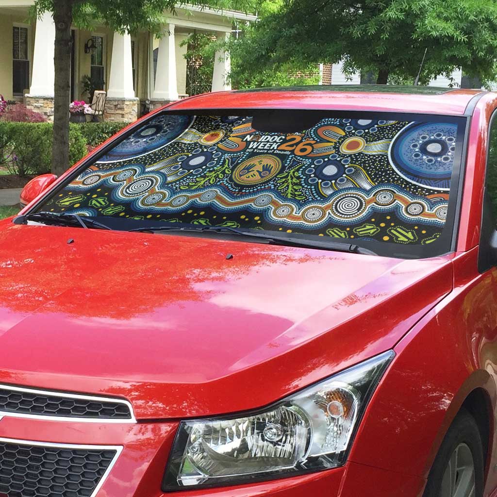 NAIDOC Deadly 50 Years Auto Sun Shade Aboriginal and Torres Strait Islander