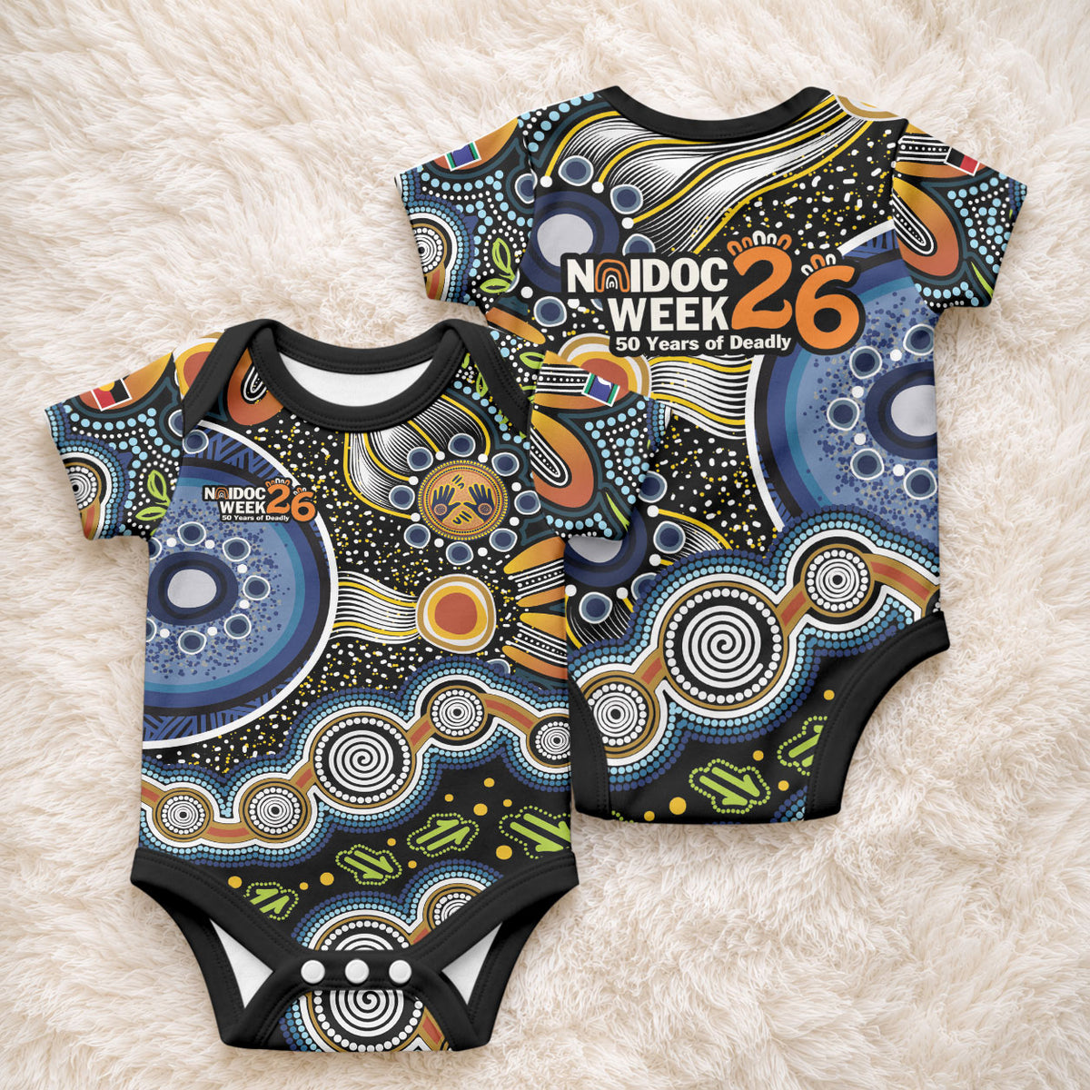 NAIDOC Deadly 50 Years Baby Onesie Aboriginal and Torres Strait Islander