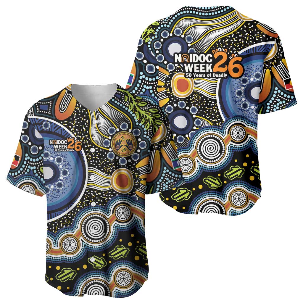 NAIDOC Deadly 50 Years Baseball Jersey Aboriginal and Torres Strait Islander