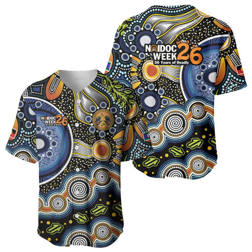 NAIDOC Deadly 50 Years Baseball Jersey Aboriginal and Torres Strait Islander