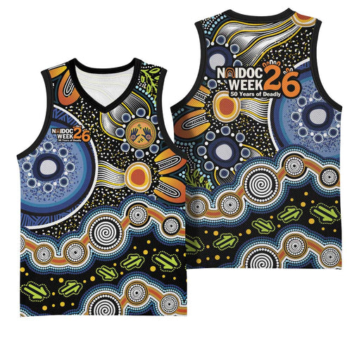 NAIDOC Deadly 50 Years Basketball Jersey Aboriginal and Torres Strait Islander